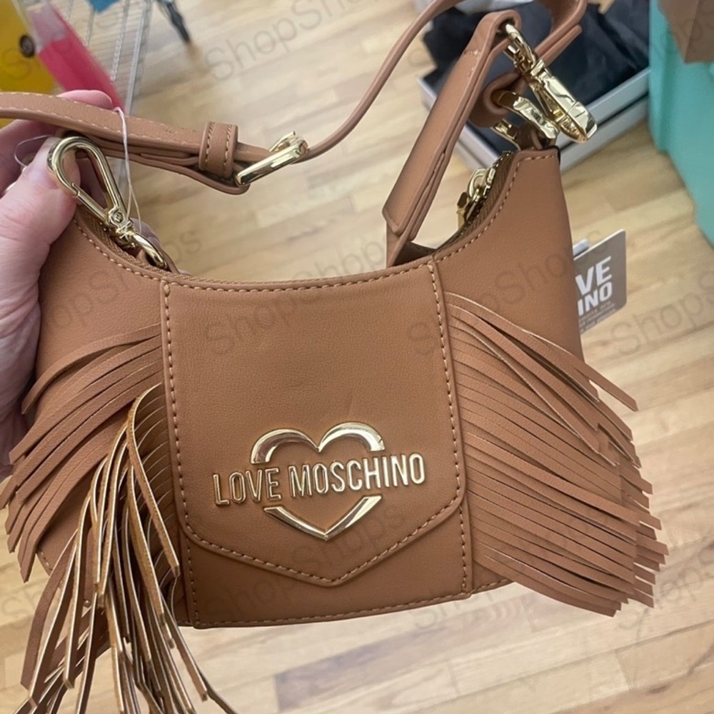 Love Moschino Tan Fringe Women's Bag